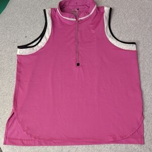 Lucky in Love Pink Zip-Up Top COLLARD 🎾🎾🎾🎾 ATHLETIC SPORTSWEAR ACTIVEWEAR